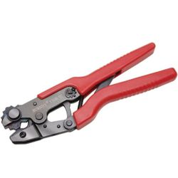 BURNDY Y1MRTC Hytool Ratchet Crimper,8-1 AWG Copper Terminals & Splices - Blk/Red