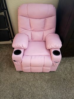 Little girls leather recliner chair - $75