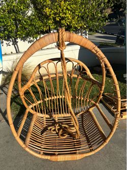 Anthropology Rattan Hanging Swing