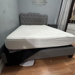 Bed Gray Bed With Table Night 
