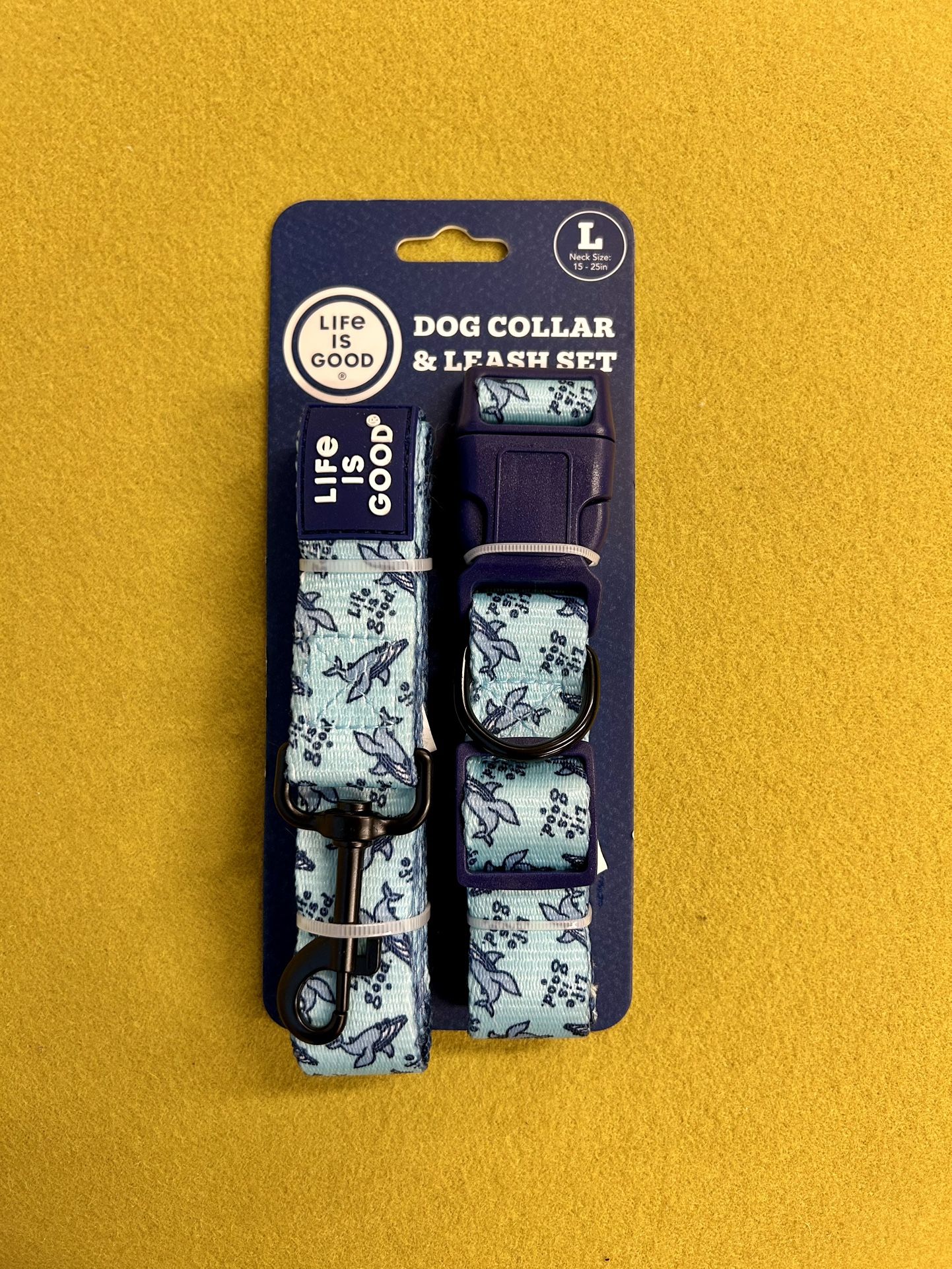 Life Is Good Dog Collar Leash Set Large (15"-25")