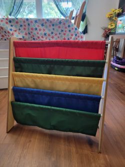 Multicolor clothe bookshelf