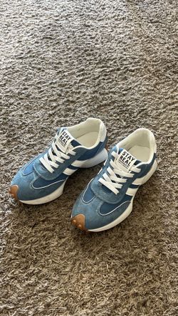 STAY REAL by ASMIN X N020000 Blue Chunky Platform Sneakers