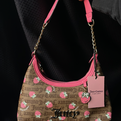 Adorable Juicy Shoulder Purse- Strawberry pattern