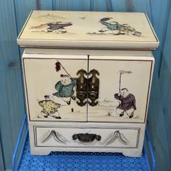 Vintage 60’s Japanese Cream 4-Drawer Jewelry Chest 