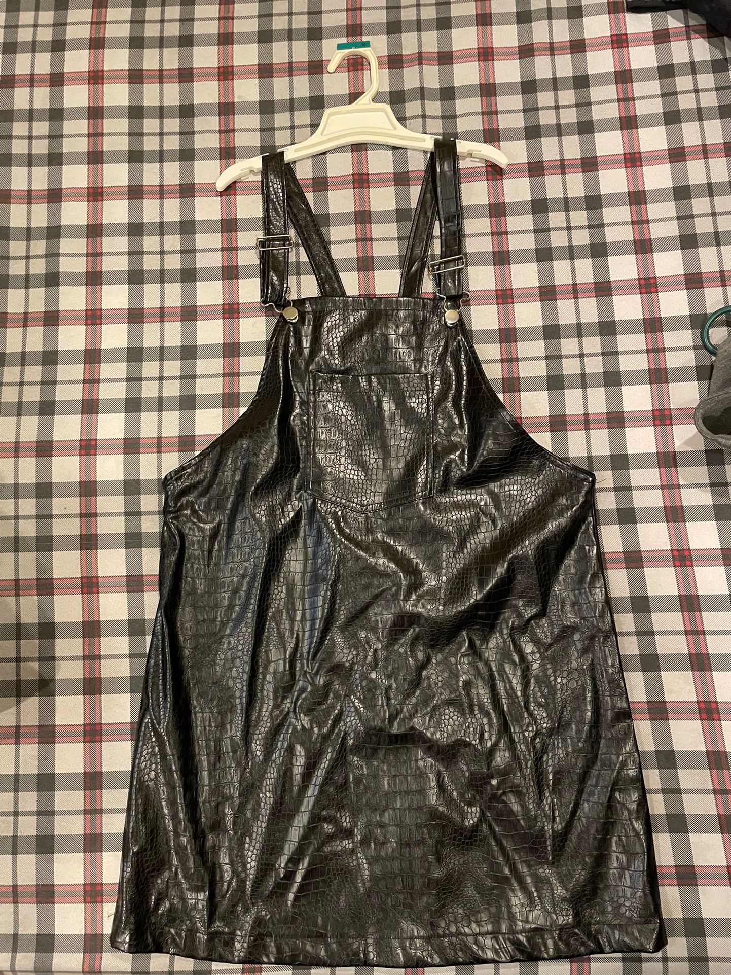 Leather Overall Dress