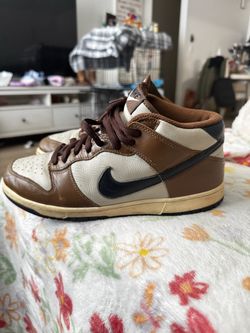 Nike Dunk Mid Brown and Cream Sneakers