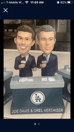 Dodger Announcer’s Joe Davis And Orel Hershiser Bobblehead