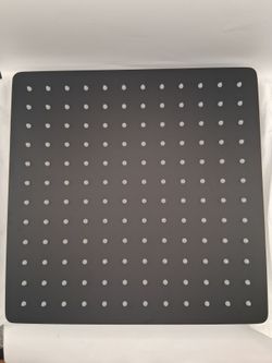 AULEEND 12" Square Rain Shower Head | High Flow Stainless Steel, Matte Black