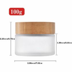 Round Bamboo glass Jars 100g