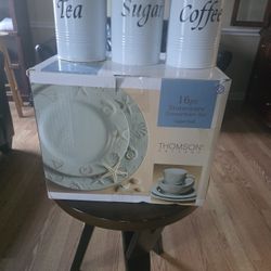 16pc Stoneware Dinner Ware Set Cape Cod