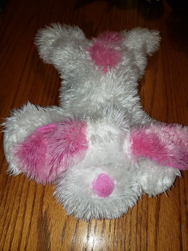 White and Pink Stuffed Animal Puppy
