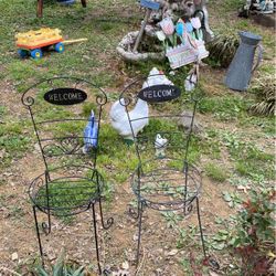 2 Metal Plant Chairs