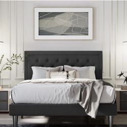 Brand New! Upholstered Platform King Bed Frame/ Headboard