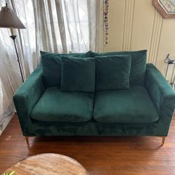 $150 OBO Velvet green couch 
