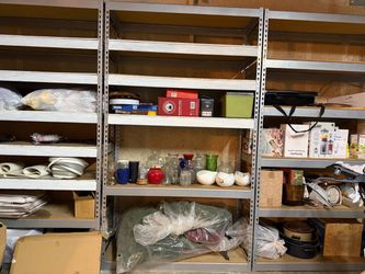 multi-tier 6 layers commercial metal storage shelving unit for heavy goods,boxes,kitchen wares and etc 3 pcs for $180 ($60 each) 78 inches height