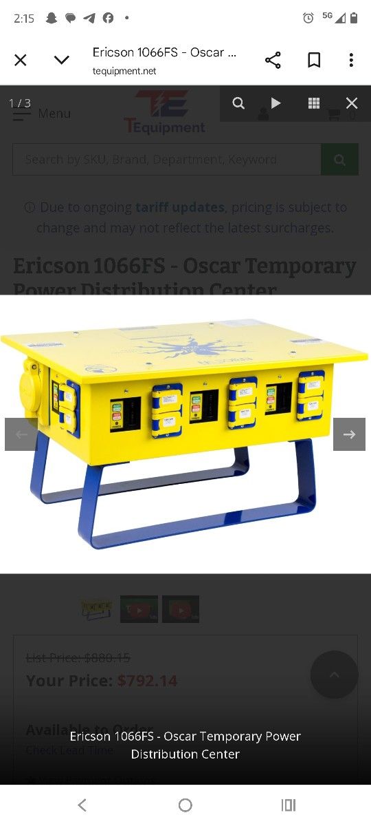 Ericson Oscar Electrical Distribution Center