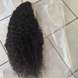 24in Human Hair Water Wave Lace Frontal Wig 200% Density 