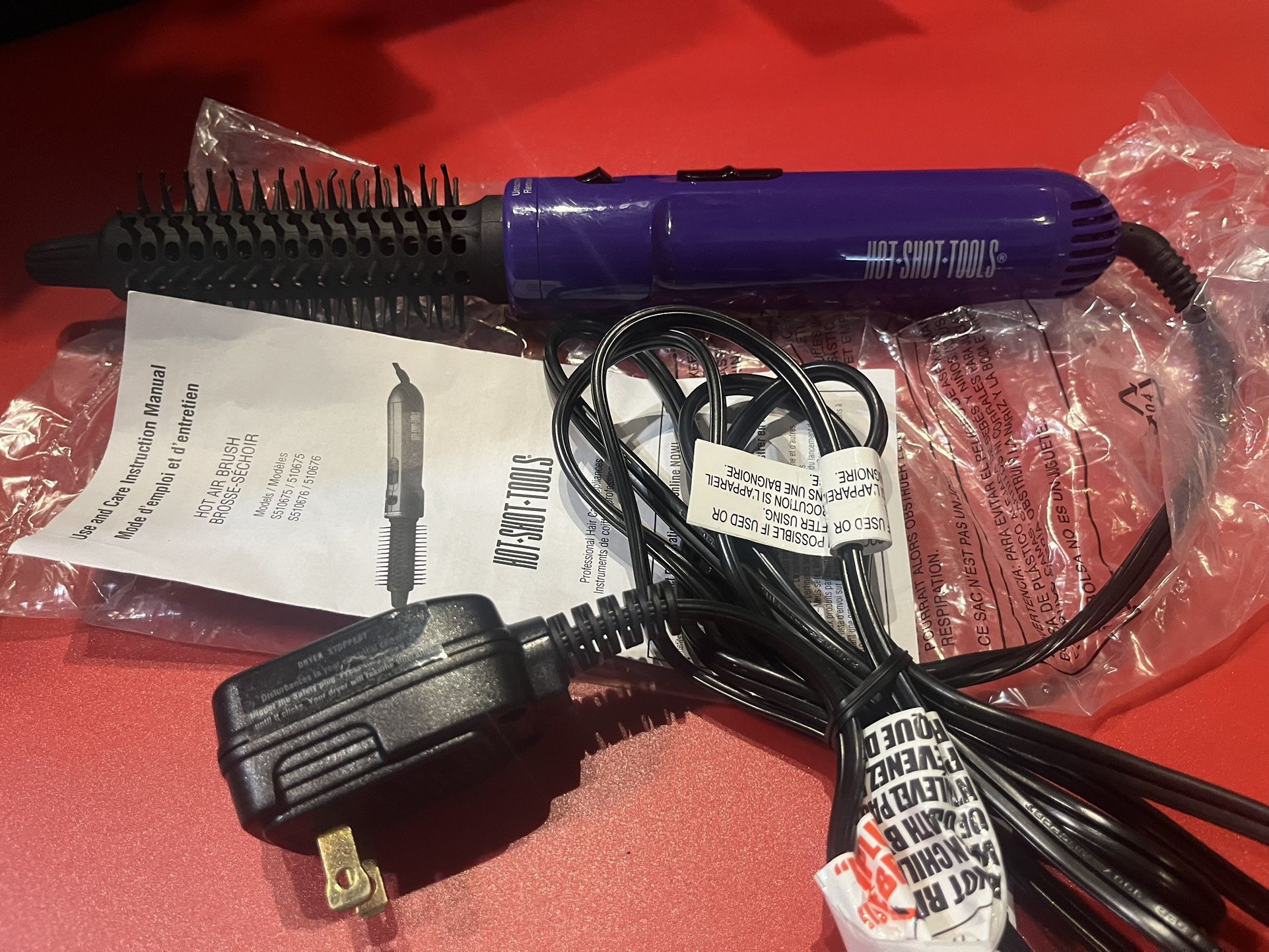 Hot Shot Tools pro artist, hot air styling brush, style curl 1 1/2” Purple