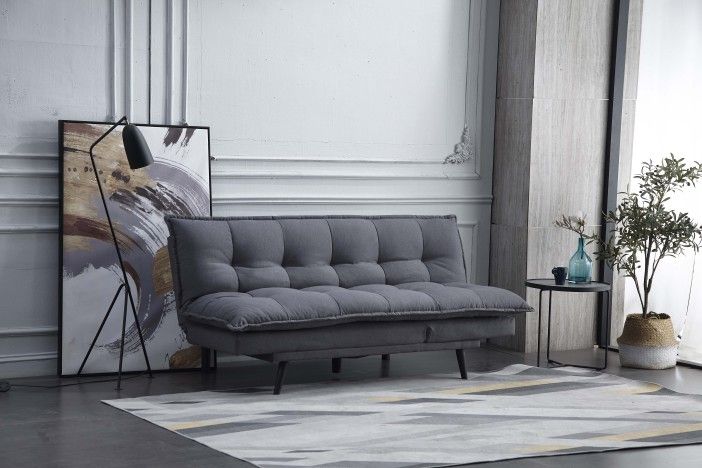 NEW💥Dark Grey Pillow Top Multi-Functional Futon Sofa Bed