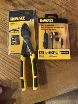 Dewalt Diagonal Cutting Pliers & Headphones 