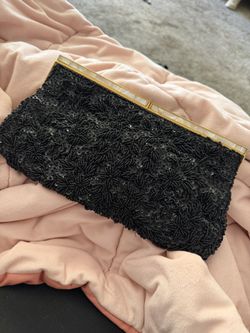 Black Sequin Clutch