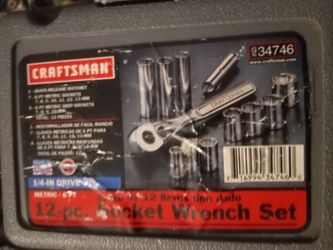 Craftsman. 1/4. Inch. Socket. Set.  U S A