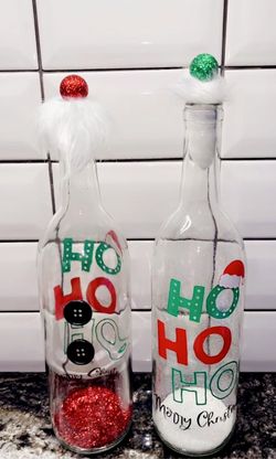 Santa “HoHoHo” Wine Bottles