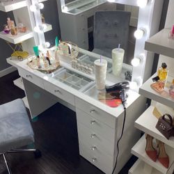 New Glass Top Make Up Vanity