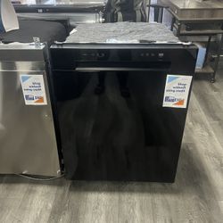 LG - 24” Wide Front Control Dishwasher In Black 