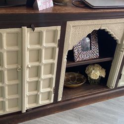 Entertainment Center Wood Console Table