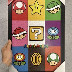 NWT Super Mario 11x17” framed print