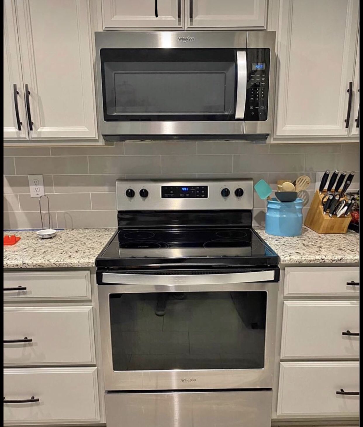 Electric stove fridge dishwasher and microwave