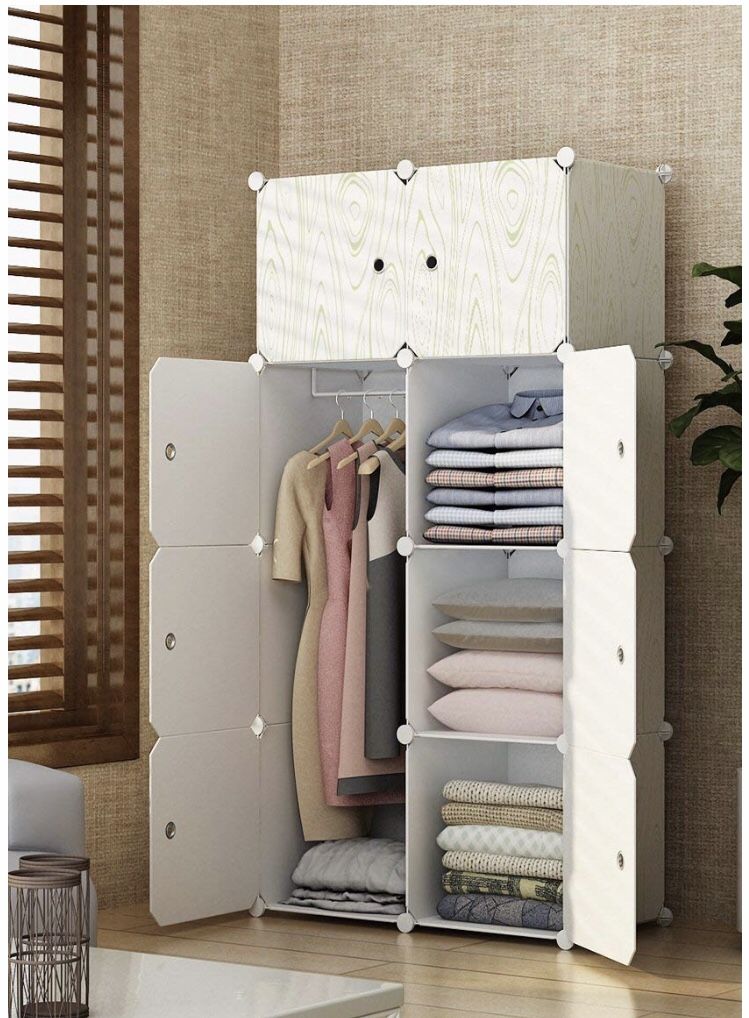 MAGINELS Closet Shelves Wardrobe Clothes Organizer