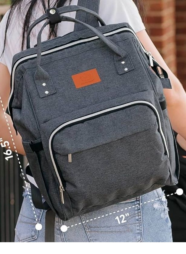 Dark Grey Diaper Bag - BRAND NEW