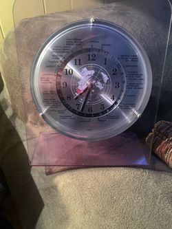 Vintage World Time Zone Desk Clock