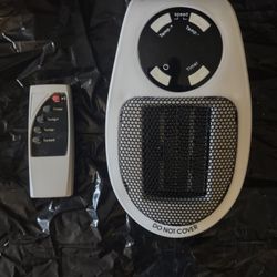 500w Mini Plug-in Wall Heater With Timer And Remote