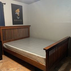 Queen Bed Frame W/ Headrest 