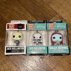 The Nightmare Before Christmas Funko Pop Keychain Bundle