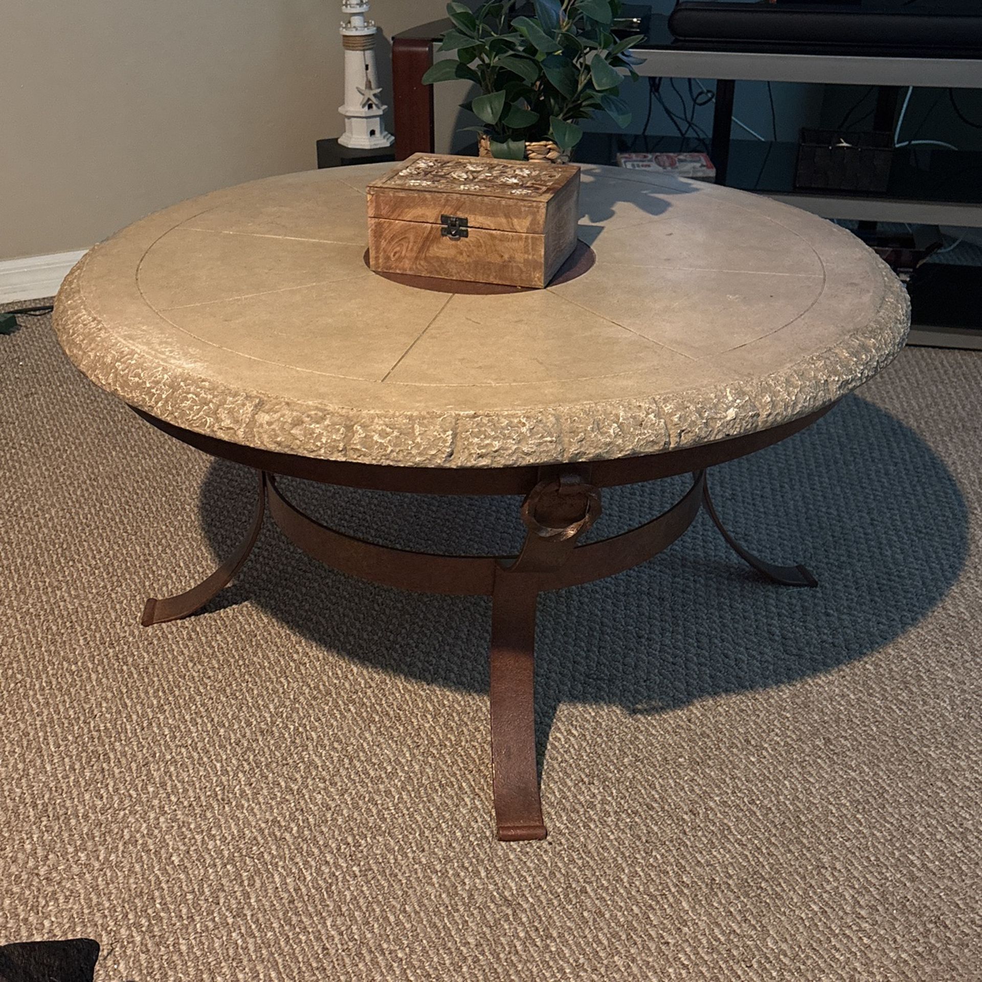 coffee table and two end tables