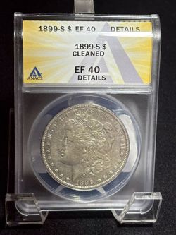1899-S $1 Morgan Silver Dollar ANACS XF 40 Details EF