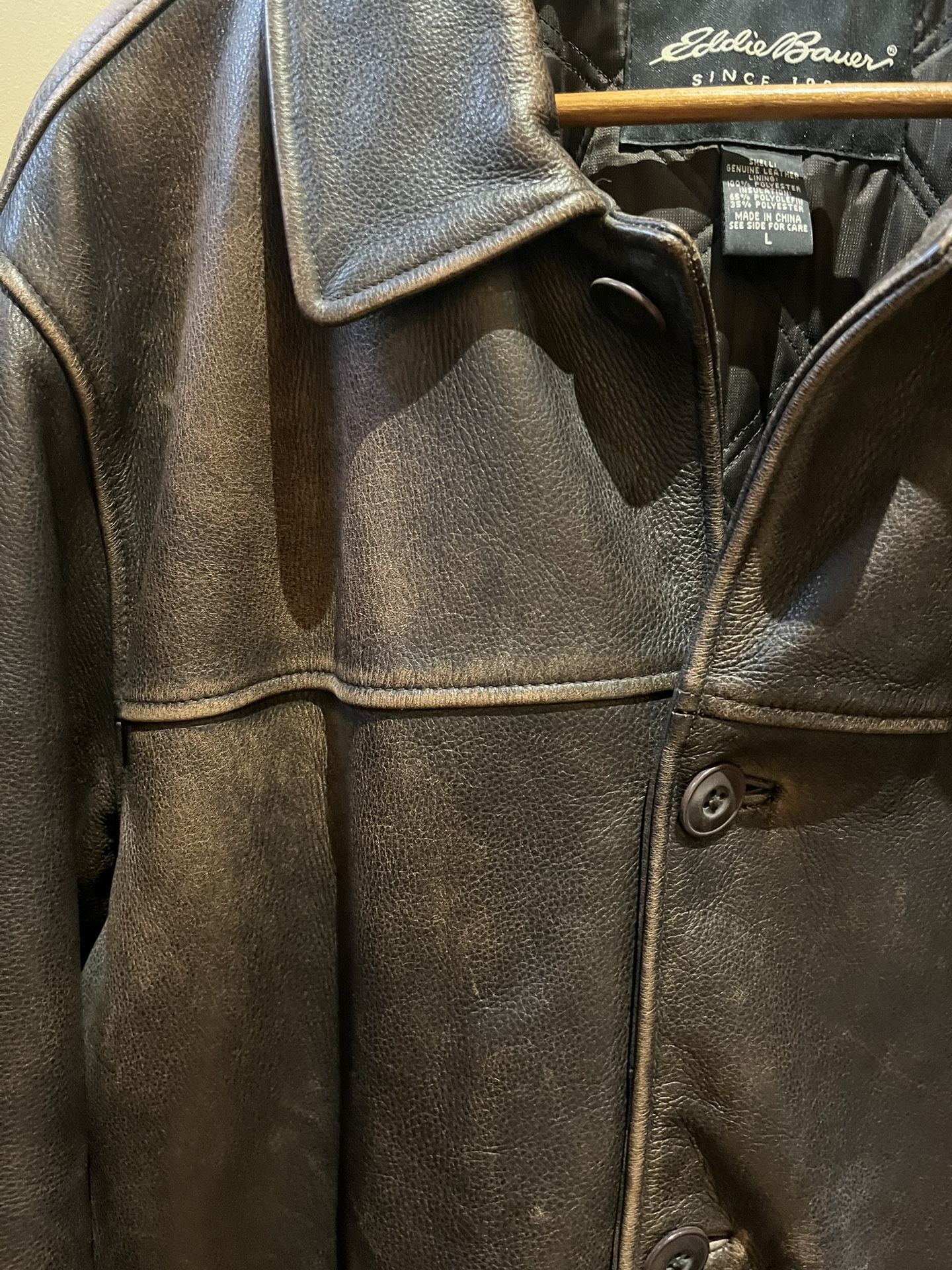 Vintage EDDIE BAUER Mens Sz L Brown Distressed jacket Vintage EDDIE BAUER Mens Sz L Brown Distressed jacket