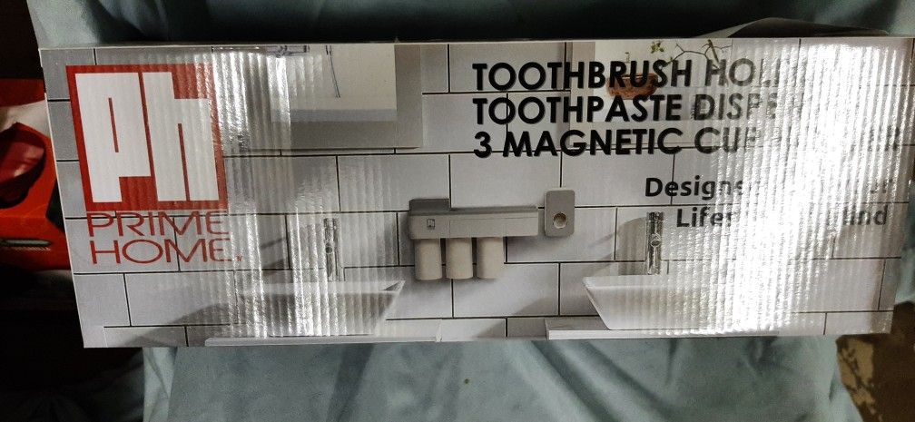 Prime Home Toothbrush/dispenser and Cup Holder ,