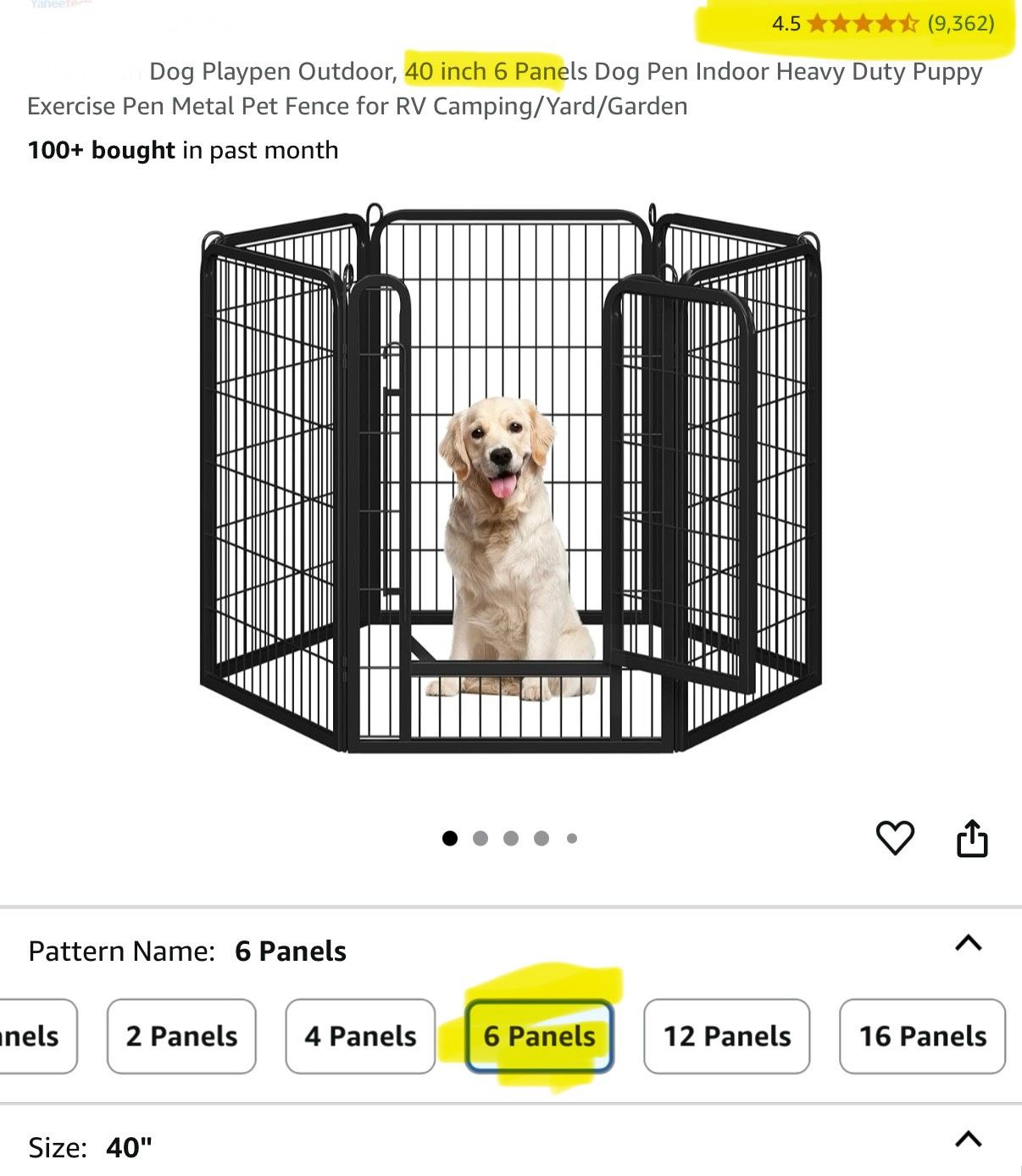 Puppy or Dog Playpen, Crate, Cage, Kennel