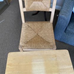 Wooden Chair And Tray Table