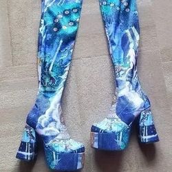 Size 10 dollzkill horoscopez Illusions N' Delusions thigh high platforms X