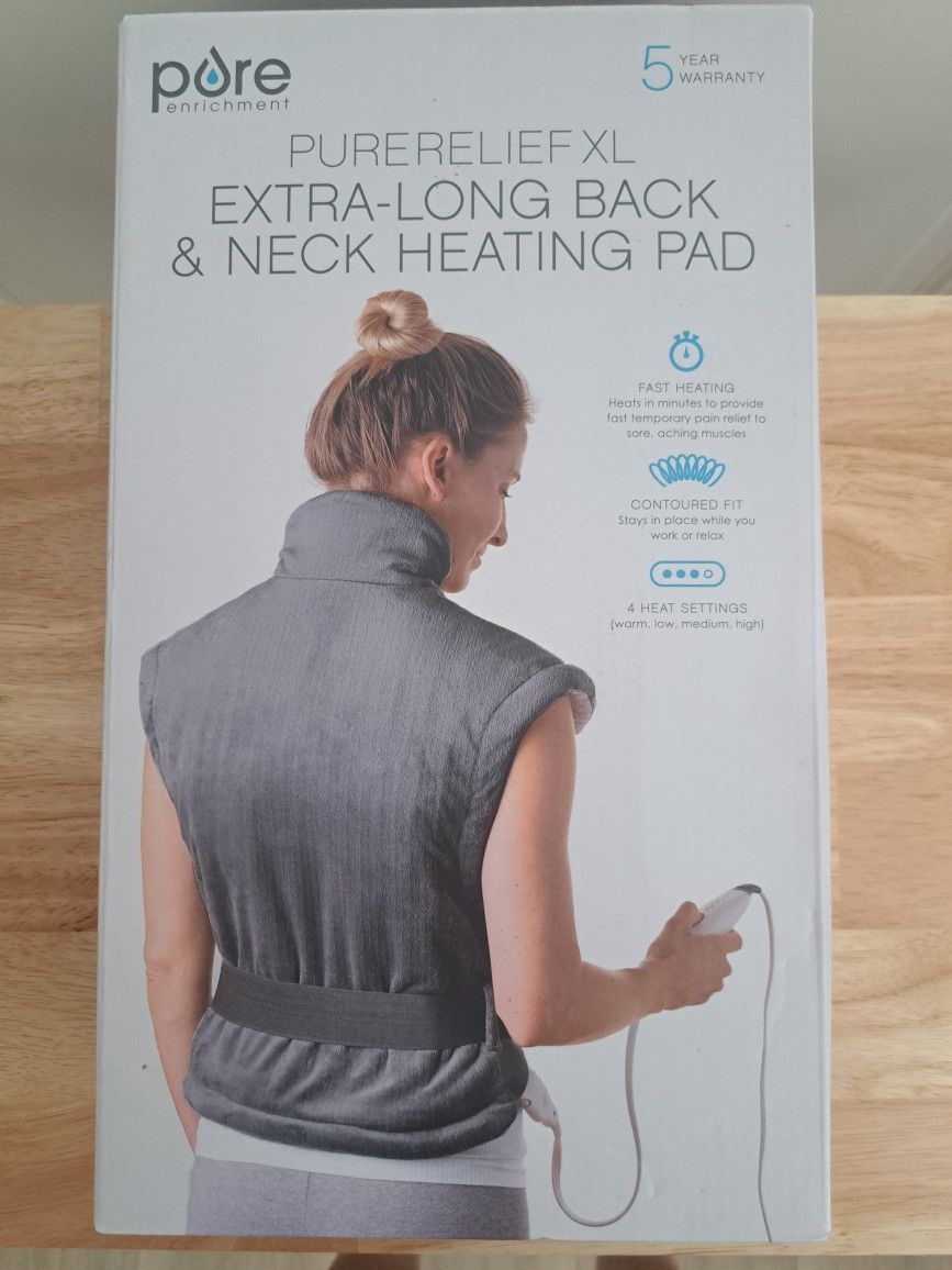 PureRelief XL Extra-Long Back & Neck Heating Pad