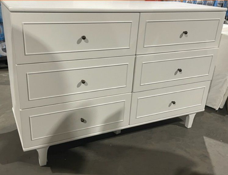 Pottery Barn Dawson Extra Wide 6 Drawer Dresser, Simply White