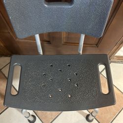 Medline Deluxe Microban Shower/tub Safety Chair With Back 