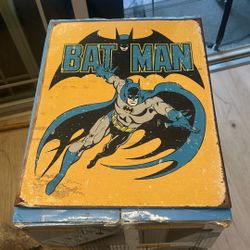 Bat Man On Metal Sheet